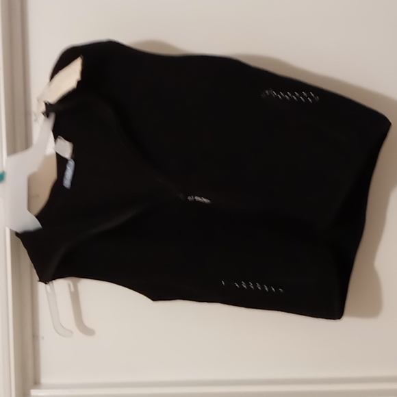 Women's black vest zipper front - Picture 1 of 3